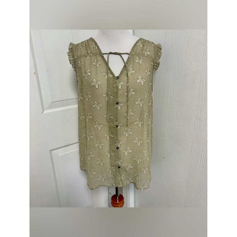 Matilda Jane Its a Wonderful Parade Butterfly Sheer Blouse J4